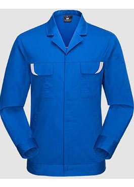 純藍色長袖工作服定做 春秋新款MZN-CX12款