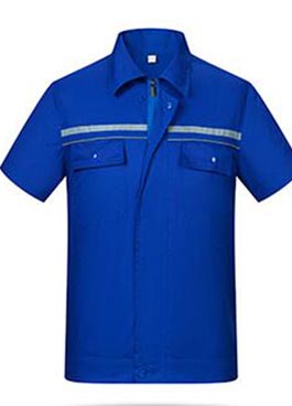 定做純色夏季短袖工作服MZN-G08款