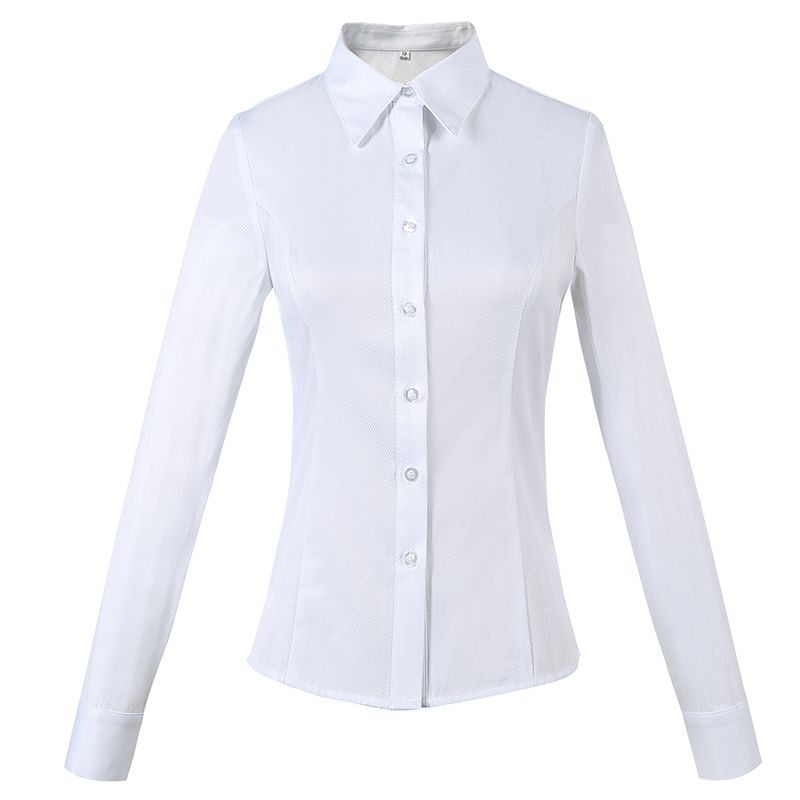 女士白色百搭商務(wù)襯衫圖片