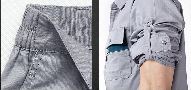 夏季長袖薄款工作服定做