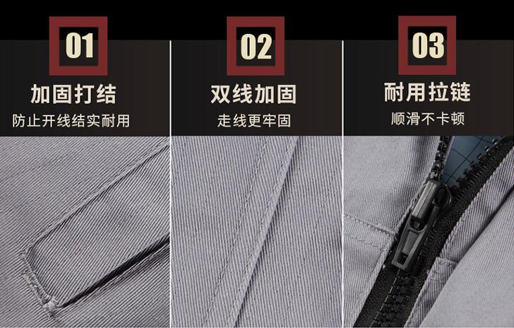定做帶反光條防靜電工作服細節(jié)圖展示