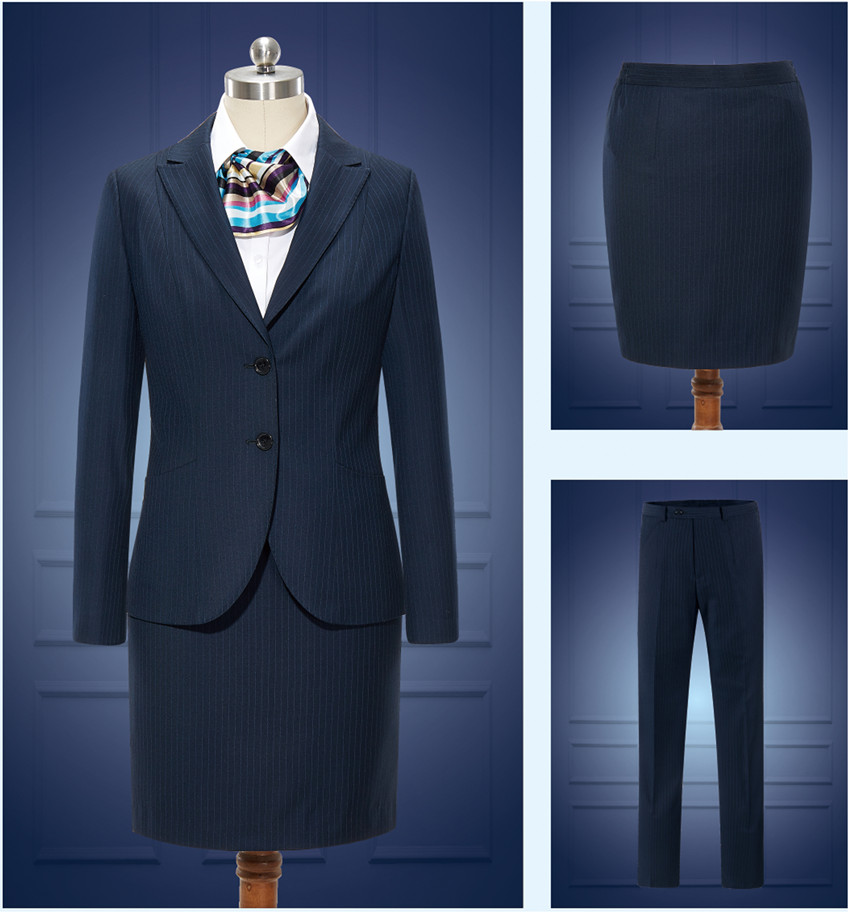 女士商務行政職業裝套裝定制款式圖