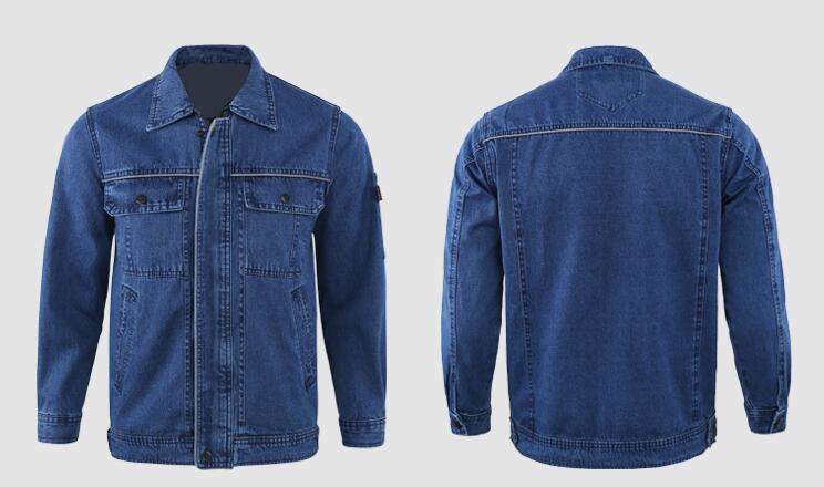 美式牛仔工作服定制 拉鏈裝